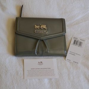Coach Grey Patent Leather Wallet-NWT